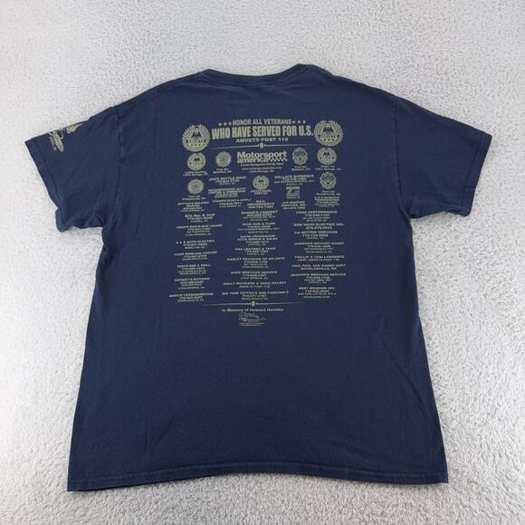 Sons of AMVETS Shirt Mens Large Navy Blue 2014 Bike Show Lithia Springs GA - Picture 4 of 8